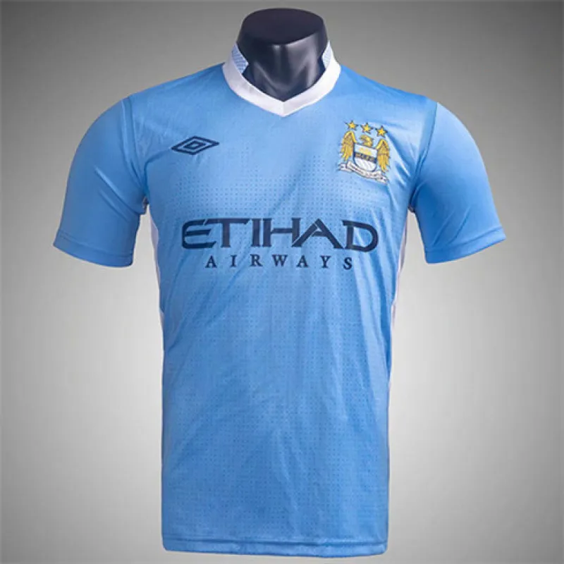 Maglia di campo di casa retrò di Manchester City 2011/12 - Blu