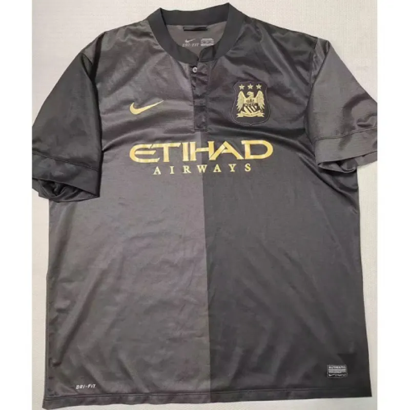 Manchester City 2013/14 Retro Auswärts-Trikot - Schwarz