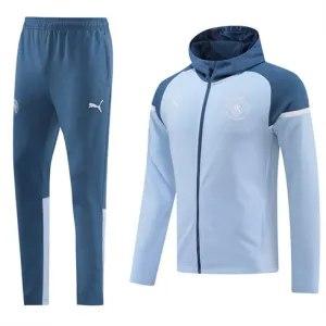Giubbotto sportivo con cappuccio di Manchester City 2024/25 - Blu