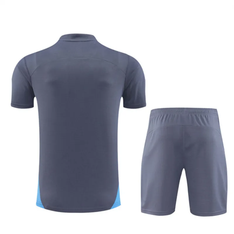 Manchester City 2024/25 Kinder-Trainingsshirt und Shorts - Dunkelgrau