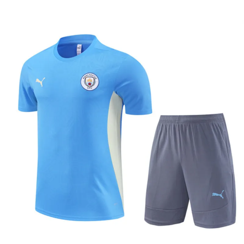 Maglia e shorts d'allenamento di Manchester City 2024/25 - Blu