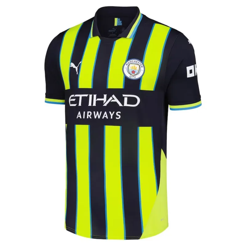 Manchester City Kids' Away Jersey 2024/25 - Black/Green