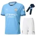 Set di maglia di campo per bambini di Manchester City 2024/25 - Azzurro