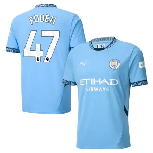 FODEN maglia di casa di Manchester City 2024/25 - Blu