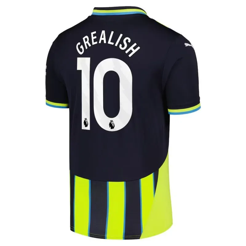 GREALISH Manchester City 2024/25 Away Jersey - Black/Green
