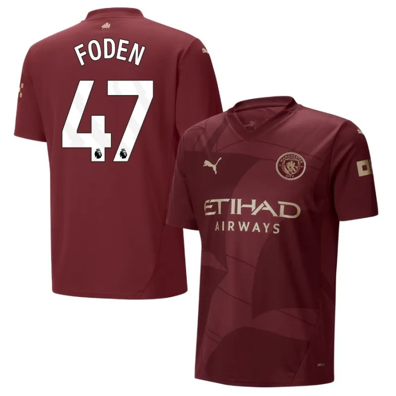 FODEN Troisième maillot de Manchester City 2024/25 - Bourgogne