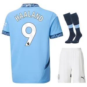 HAALAND Set di maglia per bambini di casa di Manchester City 2024/25 - Blu