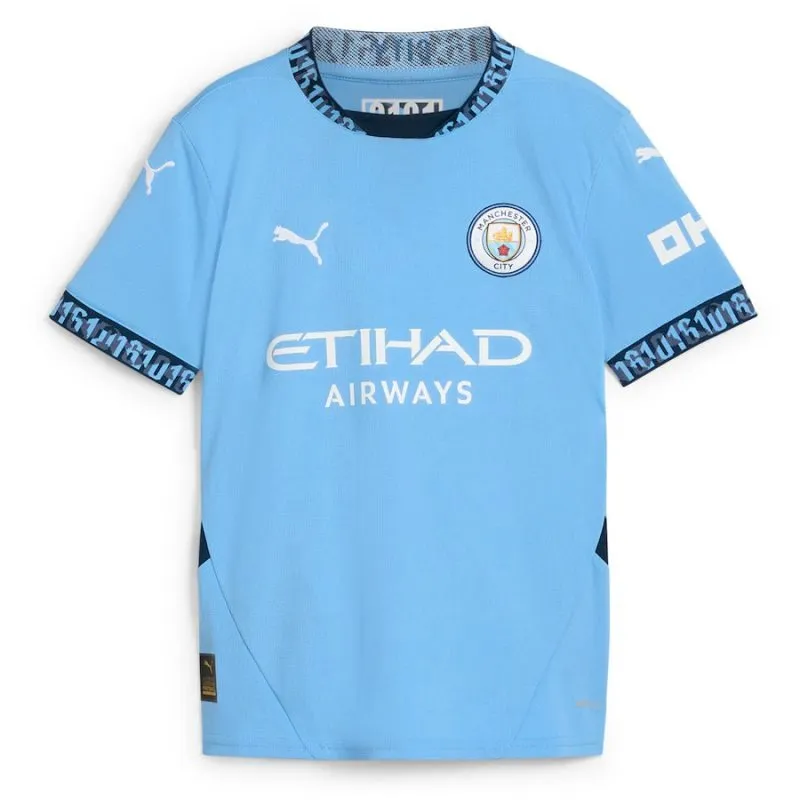 GREALISH Conjunto de camiseta de niño de local de Manchester City 2024/25 - Azul