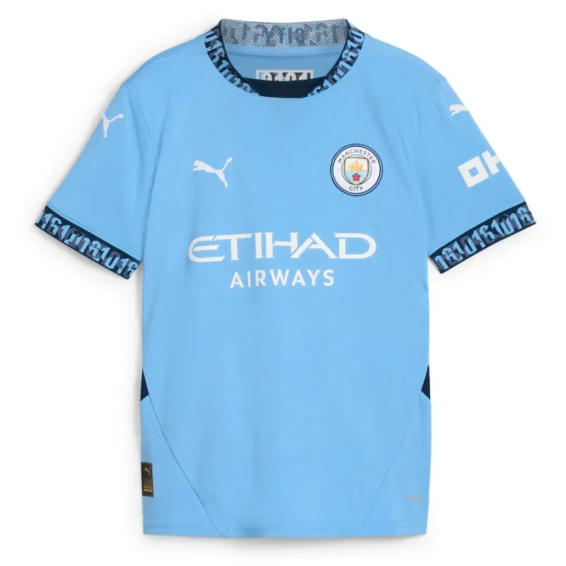 DEBRUYNE Conjunto de camiseta de niño de local de Manchester City 2024/25 - Azul
