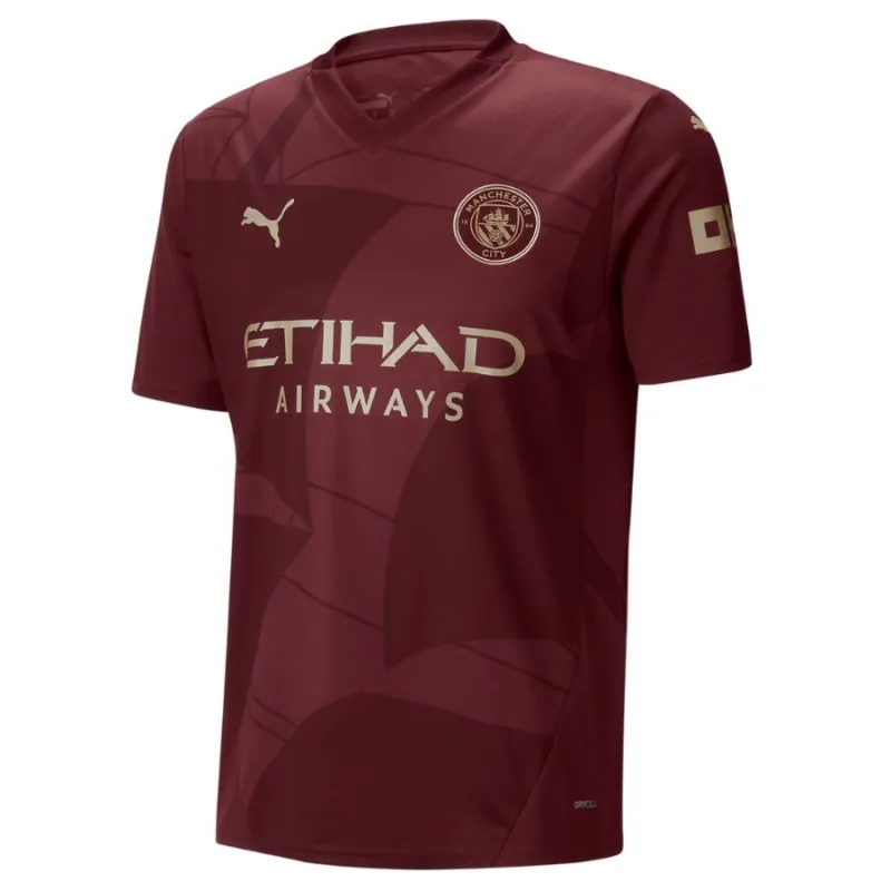 GREALISH Tercero conjunto de camiseta de niño de Manchester City 2024/25 - Borgoña