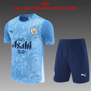 Manchester City 2025/26 Set Allenamento Bambino blu