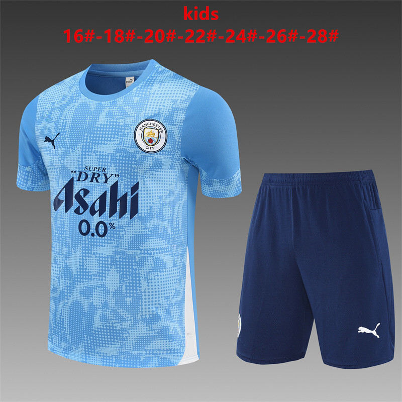 Manchester City 2025/26 Conjunto de Entrenamiento Infantil azul