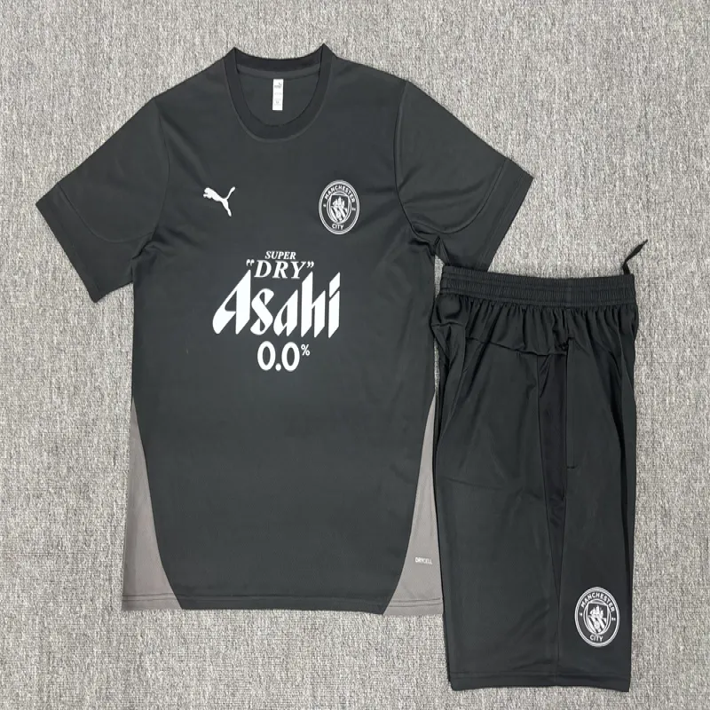 Manchester City 2025/26 Ensemble Entraînement Enfan noir