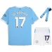 Kit per bambini DE BRUYNE Manchester City 2025/26 casa - Blu