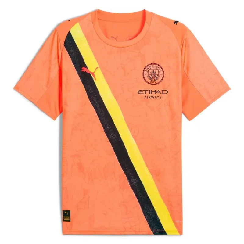 Manchester City FC 2025 FIFA Club World Cup Away Kids' Jersey - Orange