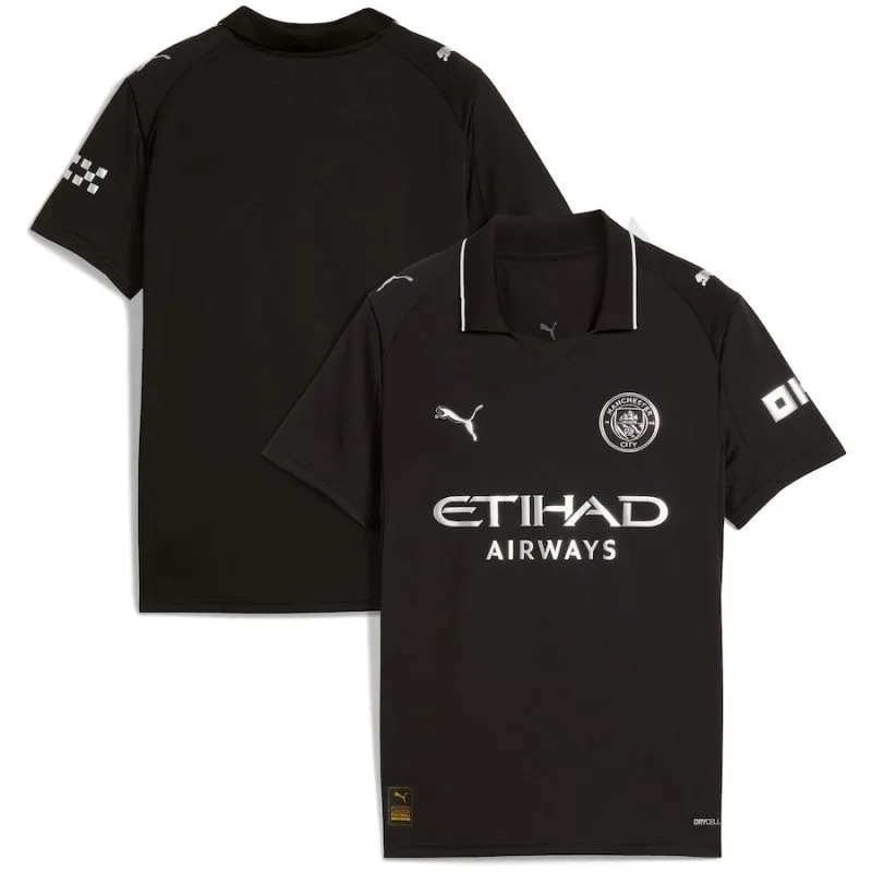 Manchester City 2025/26 Away Kids' Jersey - Black