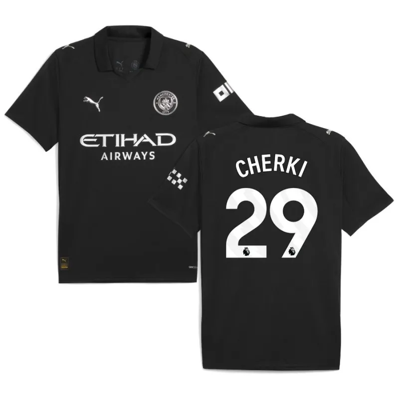 Camiseta fuera de casa de Cherki del Manchester City 2025/26 - Negro