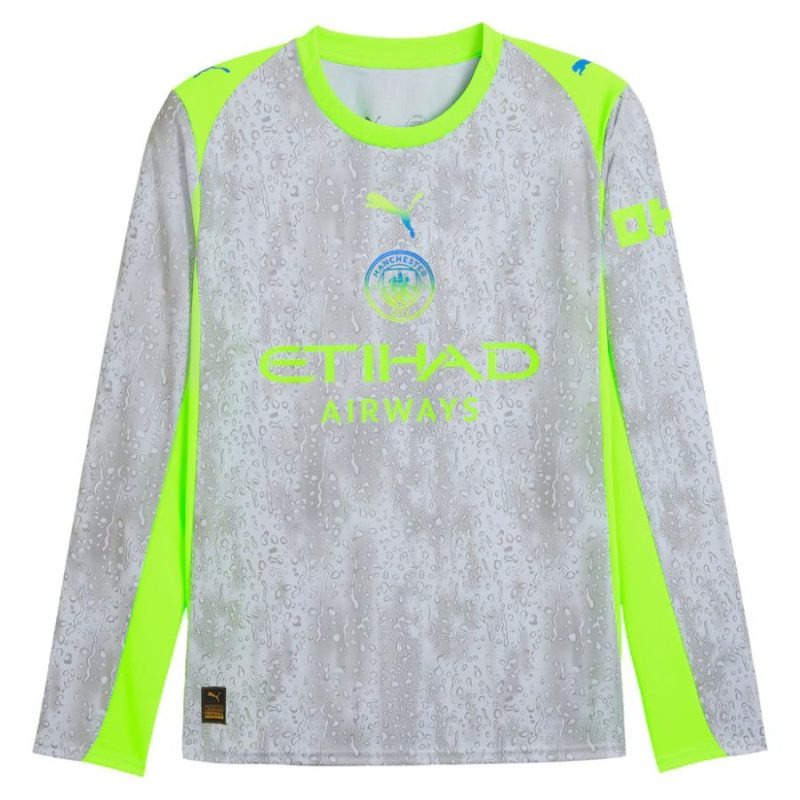 Manchester City 2025/26 Terza Maglia a Maniche Lunghe - Grigio