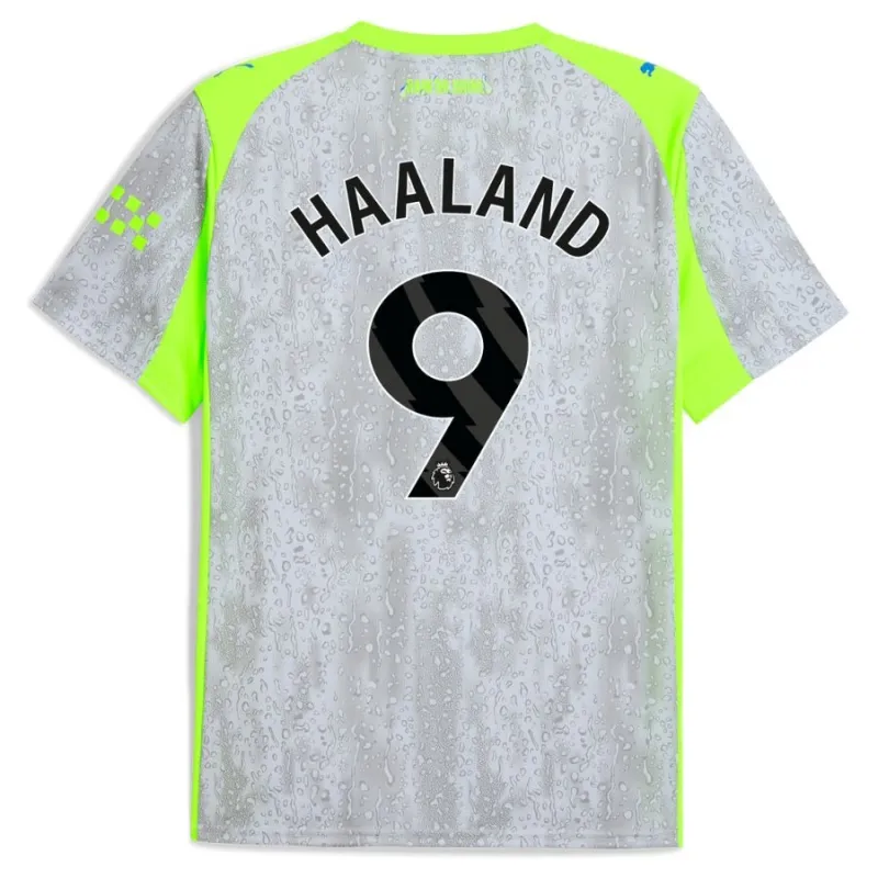 Manchester City HAALAND 2025/26 Third Kids Kit - Grey