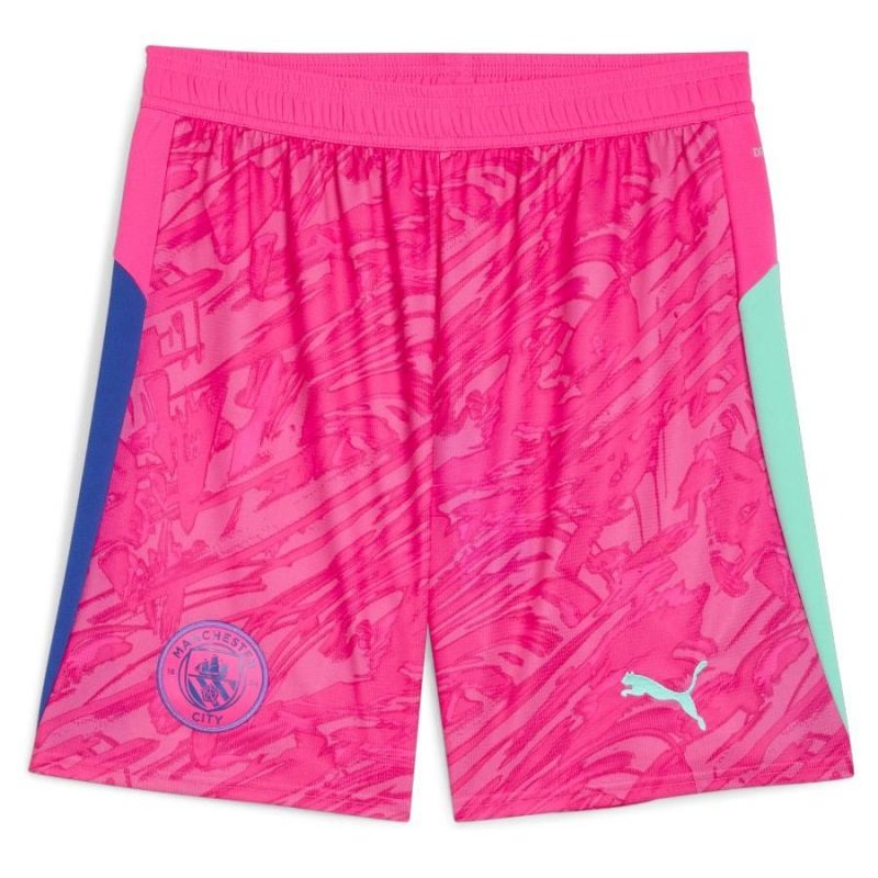 Camiseta y pantalones cortos de portero niños Manchester City 2025/26 - Rosa