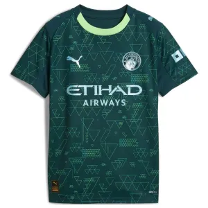 Manchester City 2025/26 Quarta maglia bambino - Verde