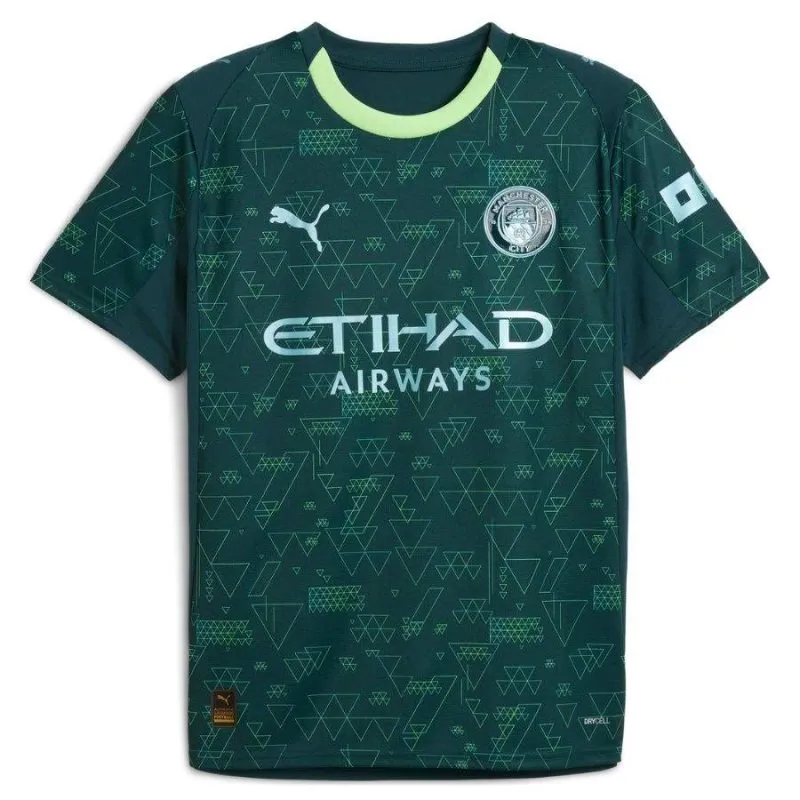 Manchester City 2025/26 Quatrième ensemble enfant - Vert