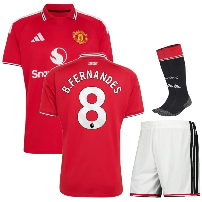 Camiseta Conjunto Infantil Manchester United Local 2026/27 FERNANDES