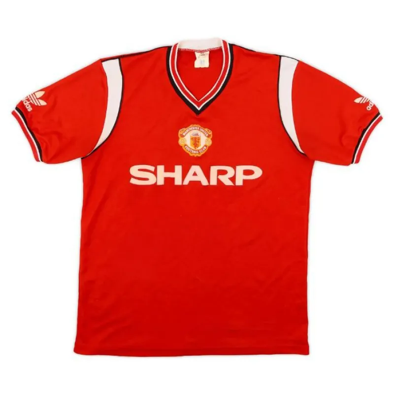 Manchester United 1984 1986 Maillot domicile rétro - Rouge
