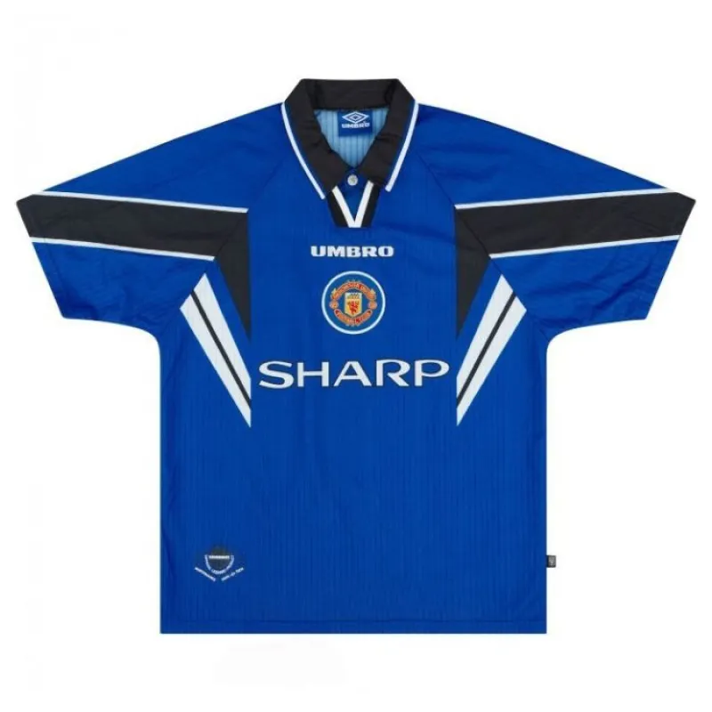 Camiseta Retro Tercera del Manchester United 1996-1998 - Azul