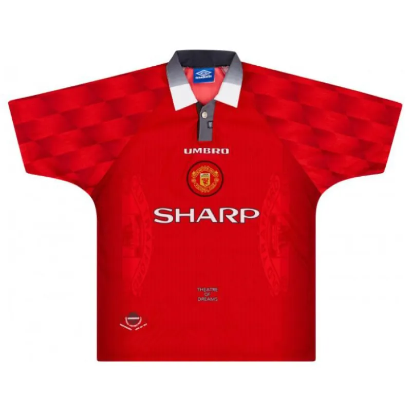 Manchester United CANTONA 1996 1998 Maillot domicile rétro - Rouge