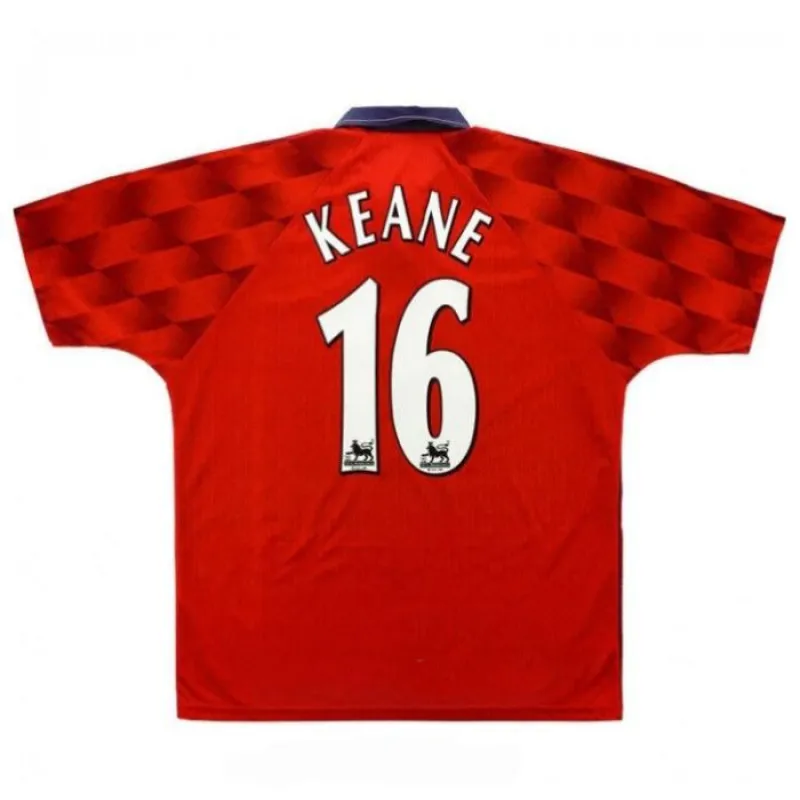 Manchester United KEANE 1996 1998 Maillot domicile rétro - Rouge