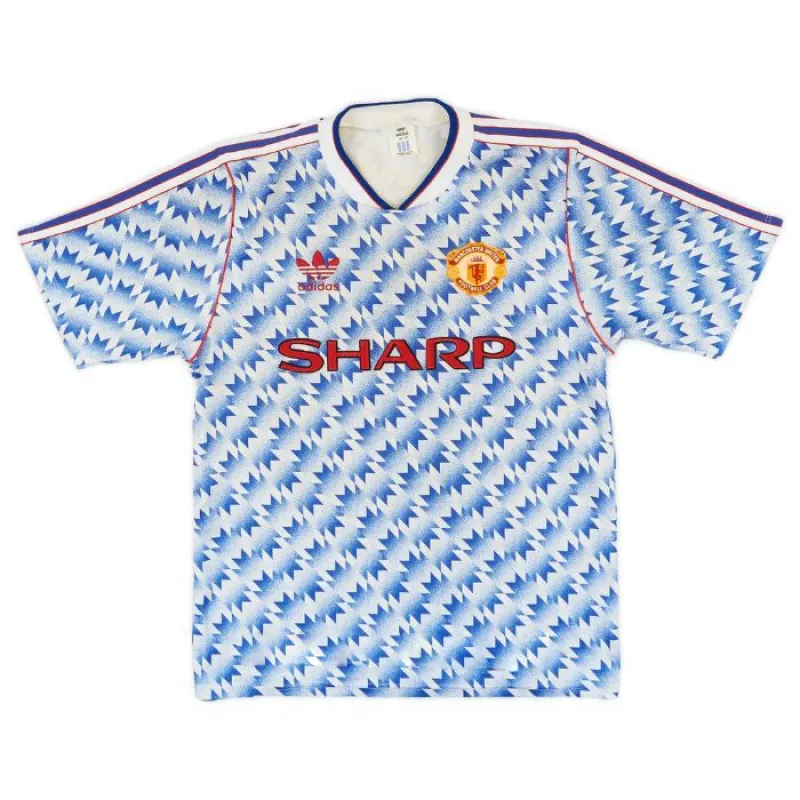 Manchester United 1990 1992 Retro Away Jersey - Blue