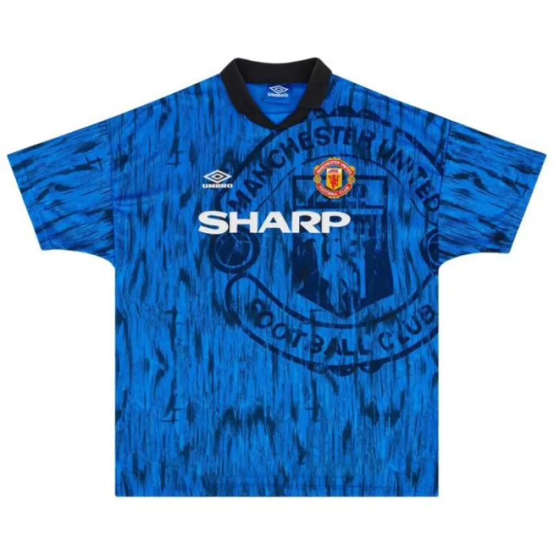 Manchester United CANTONA 1992/93 Maglia da trasferta retrò - Blu