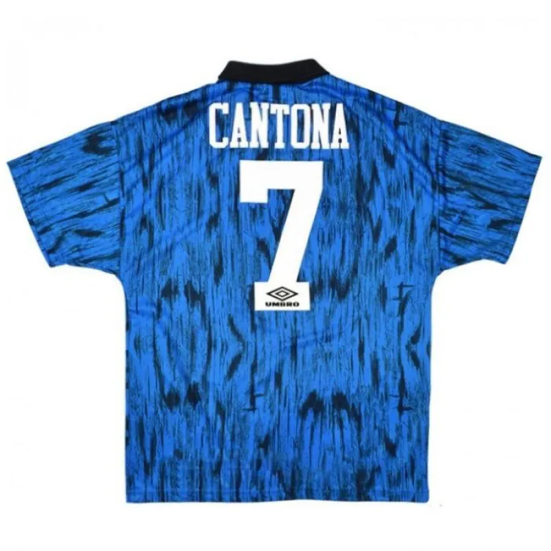 Manchester United CANTONA 1992/93 Maglia da trasferta retrò - Blu