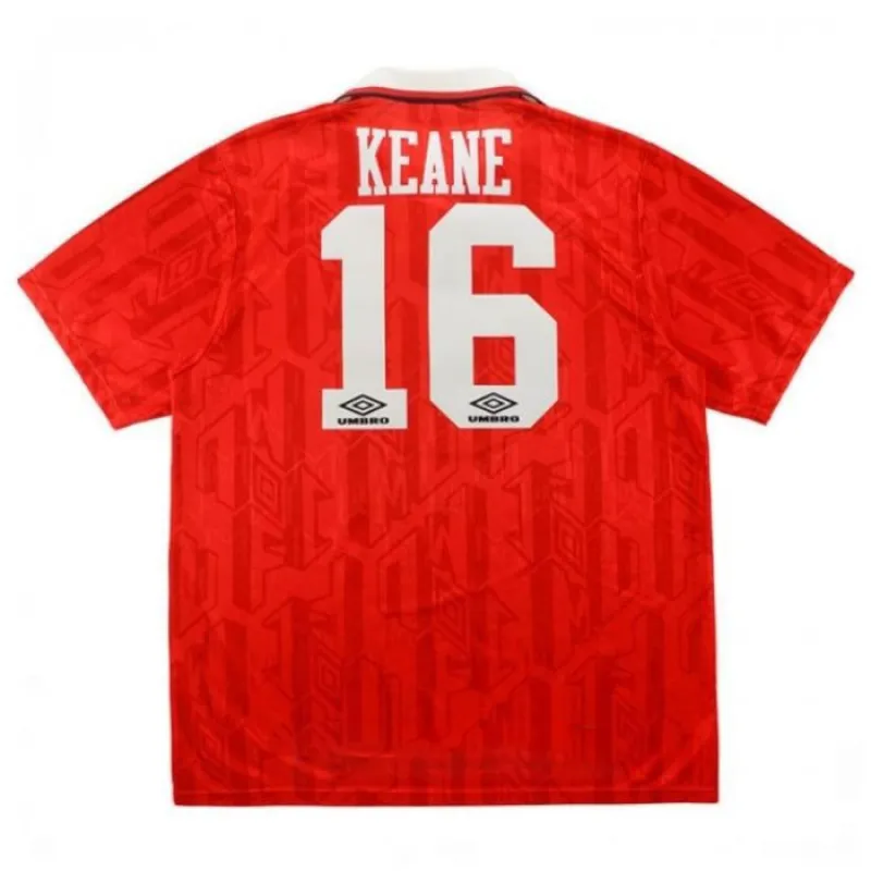Manchester United KEANE 1992 1994 Retro Home Jersey - Red