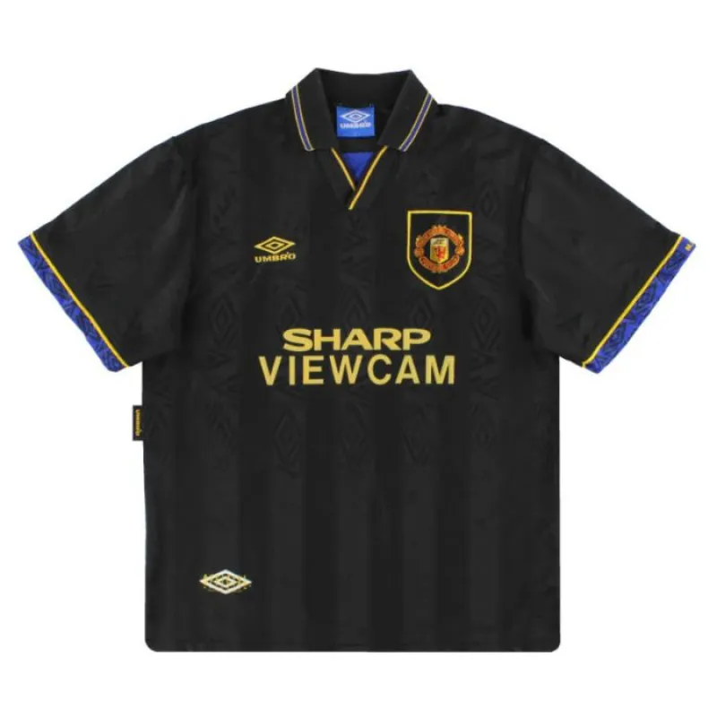 Manchester United 1993 1995 Retro Away Jersey - Black