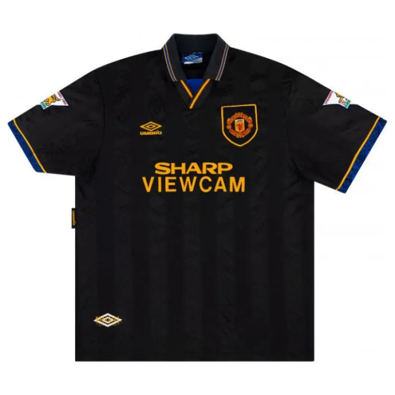 Maglia Away Retrò Manchester United CANTONA 1993 1995 - Nera