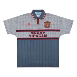 Maglia Away Retrò Manchester United 1995-1996 - Grigia