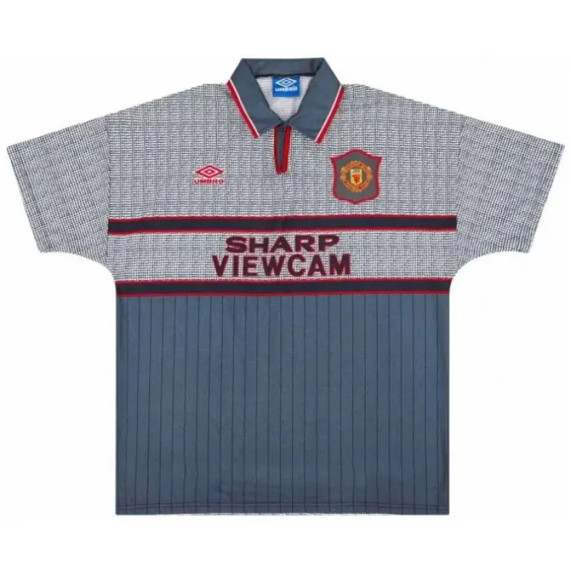 Maglia Away Retrò Manchester United CANTONA 1995-1996 - Grigia