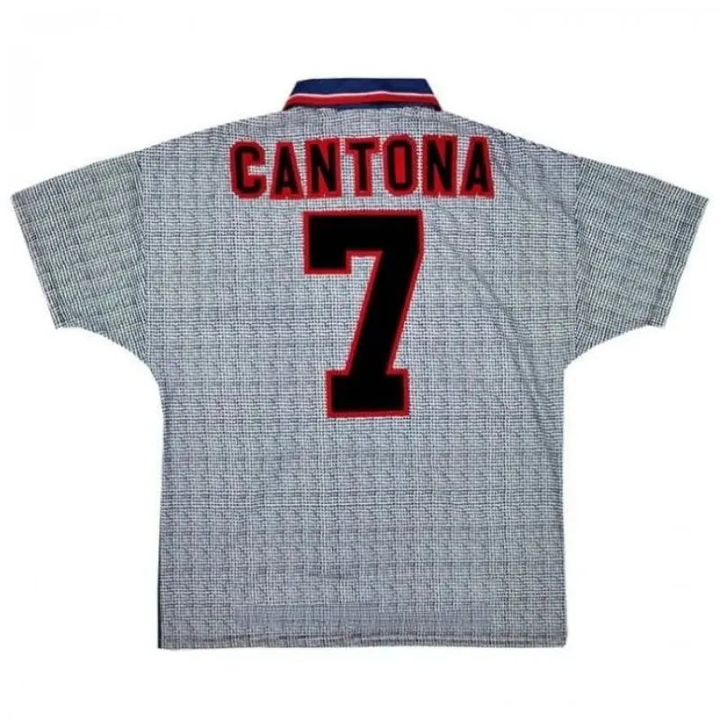 Maglia Away Retrò Manchester United CANTONA 1995-1996 - Grigia