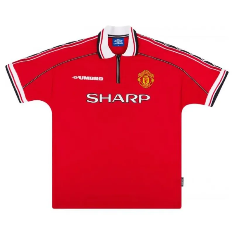 Manchester United SOLSKJAER 1998 2000 Retro Home Jersey - Red
