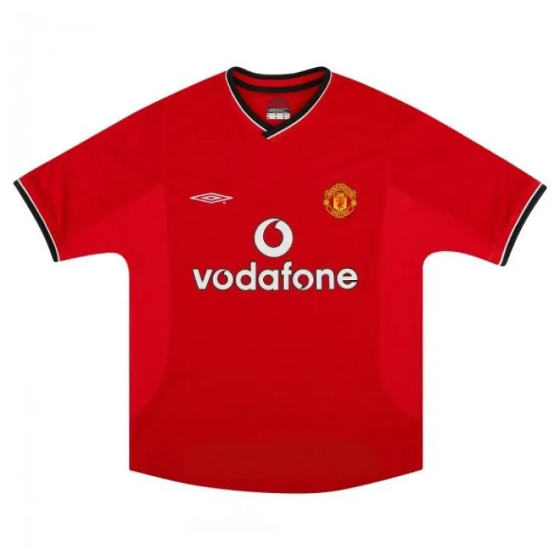 Manchester United 2000 2002 Retro Home Jersey - Red
