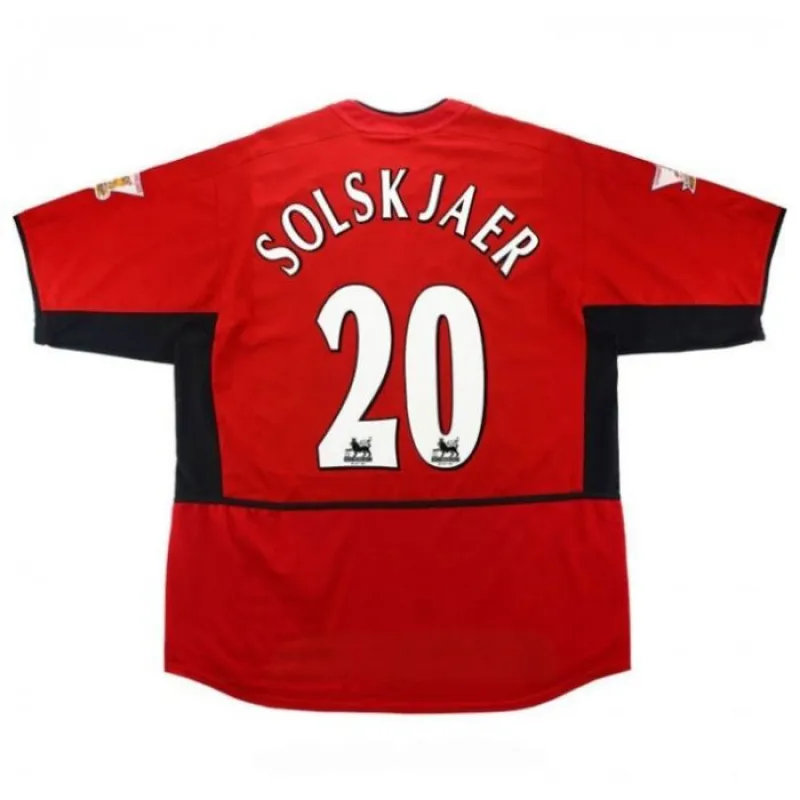 Manchester United SOLSKJAER 2002 2004 Retro Home Jersey - Red