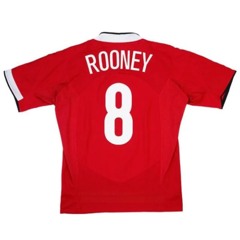 Manchester United ROONEY 2004 2006 Retro Home Jersey - Red