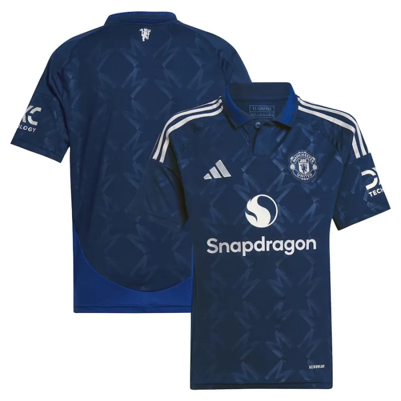 Manchester United 2024/25 Kinderauswärtstrikot - Blau
