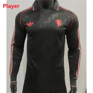 Manchester United 2024/25 Special Edition Long Sleeve Player Jersey - Black