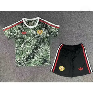 Manchester United Kids' Jersey + Shorts 2024/25 Co - branded Edition - Green