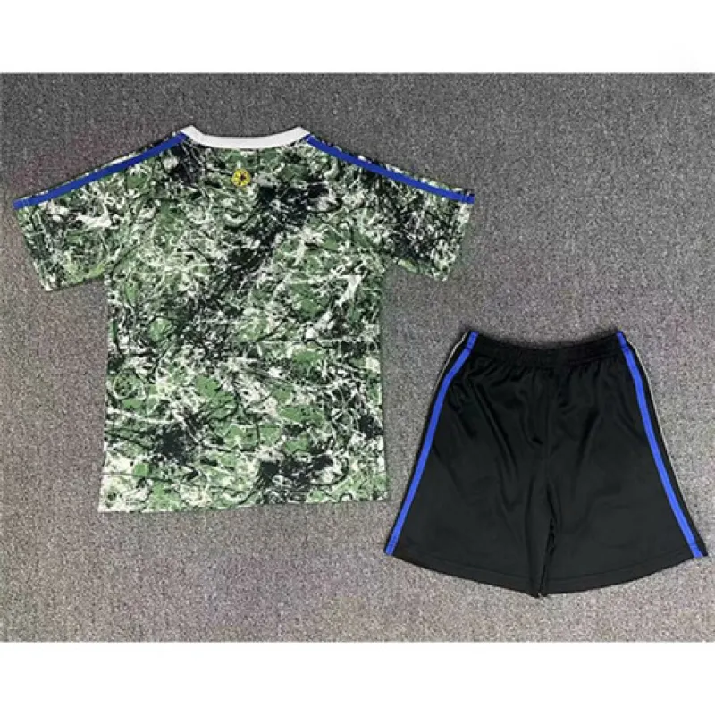 Camiseta + pantalones cortos para niños de Manchester United 2024/25 edición conjunta - Verde