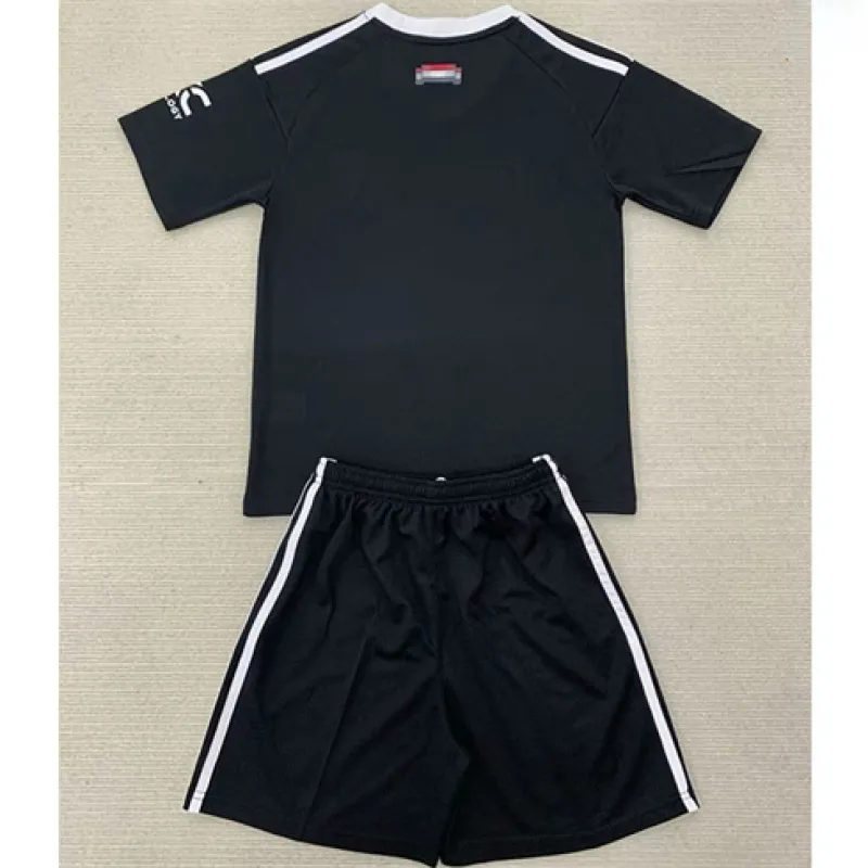 Maillot de gardien + short pour enfants de Manchester United 2024/25 - Noir