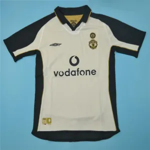 Terza maglia retro di Manchester United 2001/02 - Bianca